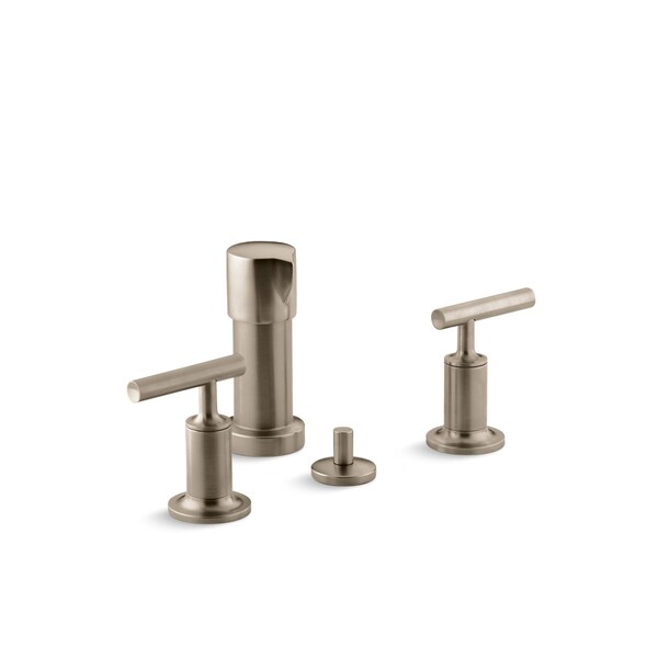 Kohler Purist Vertical Spray Bidet Faucet With Lever Handles 14431-4-BV - main